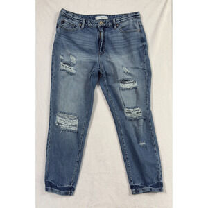KanCan High Rise Boyfriend Jeans Size 11 KC8570M Cut 37575 Distressed